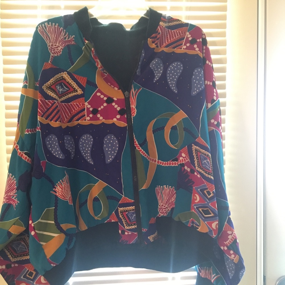 Vintage multi colored reversible jacket.